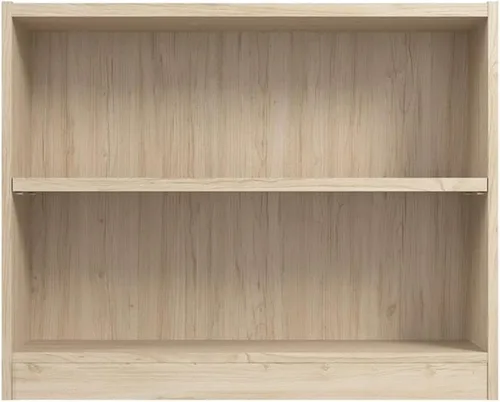 Miniatura 10 de Pemberly Row Librería pequeña de 2 estantes en olmo natural, madera de ingeniería Blanco puro