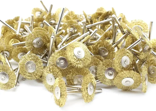 Miniatura 11 de TMAX 10 piezas de cerdas de latón de 1/2 pulgada de taza de alambre de cepillo de rueda con vástago de 1/8 pulgadas para Dremel y otras herramientas