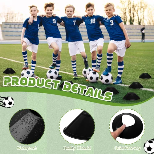 Miniatura 3 de 12 piezas mini conos de fútbol para deporte agilidad disco conos de fútbol entrenamiento para ejercicios de agilidad deportes fútbol fútbol