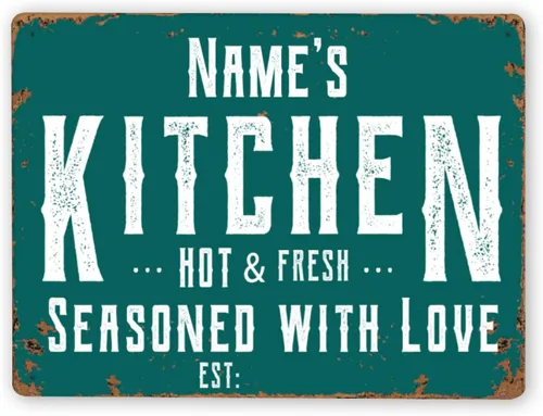Miniatura 13 de Letreros de cocina personalizados personalizados para cocina, decoración de pared, letreros de metal para restaurante de mostrador, bar en casa