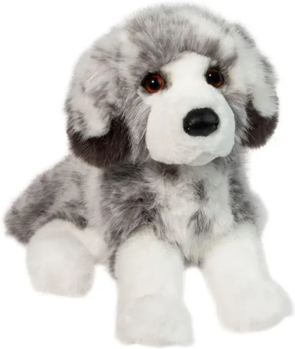 Douglas Skylar - Peluche de pastor australiano, juguete realista DLux de 12 pulgadas para cachorros australianos, peluche azul suave para niños,