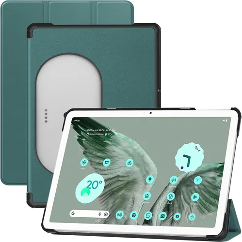 Miniatura 8 de NINKI Funda para tablet Google Pixel – Cuero, policarbonato duro a prueba de golpes + carcasa trasera de piel sintética, funda ligera con soporte