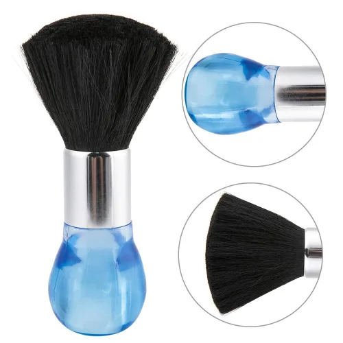Miniatura 7 de Cepillo de plumero para cuello, cepillo profesional para el cuello, cepillo de peluquería para peluquería y peluquería para limpiar el cabello, Azul