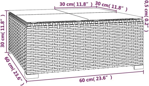 Miniatura 9 de Ensemble de Salon de Jardin 5 Pièces Brun Cannelle Rouge, Meuble d'Extérieur Modulable Pour Terrasse Balcon, Résistant aux UV et à l'Eau avec Grey