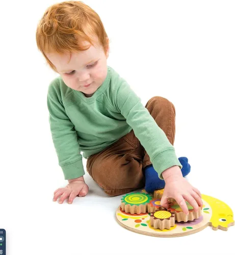Miniatura 2 de Tender Leaf Toys - Remolinos de caracol - 6 engranajes de flores extraíbles, juego para niños pequeños y niños - Apilamiento de madera, camas