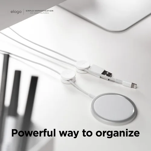 Miniatura 2 de elago Botones de gestión de cables: organizadores de escritorio, accesorios de escritorio, clips para cables, organizador de cables, oficina