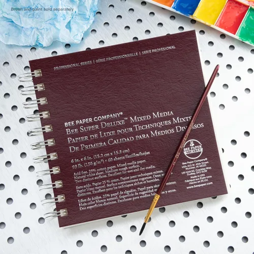 Miniatura 3 de Bee Paper - 6" x 6" Super Deluxe Bloc de Papel Mixto para Bocetos, 60 Hojas