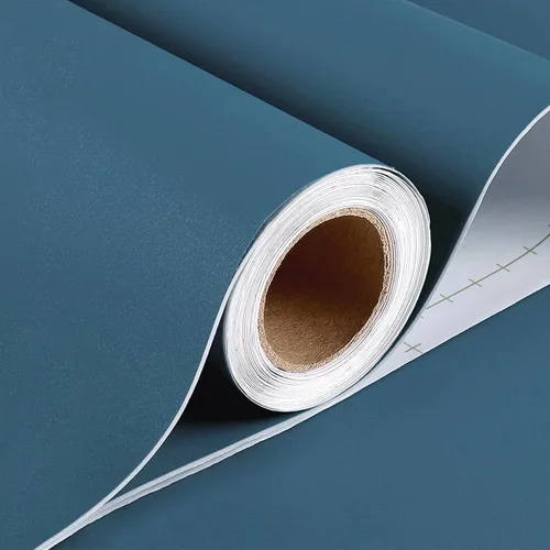 Miniatura 6 de Stickyart Papel tapiz azul oscuro para despegar y pegar, papel adhesivo azul para armarios, cajones, cocina, dormitorio, papel tapiz autoadhesivo