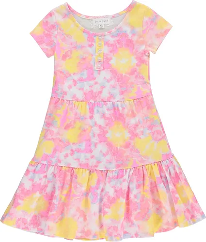 Miniatura 3 de BTween Conjunto de 3 piezas de vestido de verano para niñas, vestidos casuales de manga corta con rayas y estampado floral