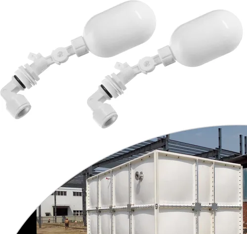Miniatura 7 de Válvula de bola flotante de 4 piezas con conexión de tubo de conexión de 1/4, válvula de flotador de filtro ajustable de plástico para tanque