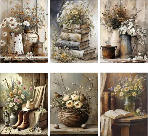 Miniatura 12 de AOSGEDY Paquete de 4 pinturas por números para adultos y niños principiantes, pintura acrílica DIY de paisaje-playa, kit de pintura por números