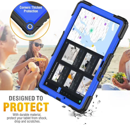 Miniatura 7 de HXCASEAC Funda para Samsung Galaxy Tab A8 de 10.5 pulgadas, protectora con protector de pantalla, correa de mano, soporte para bolígrafo, resistente