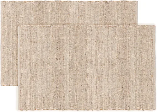 Miniatura 21 de RedEarth · Alfombra rectangular - 2'x3' de yute natural trenzada con respaldo antideslizante - Alfombra boho tejida a mano para dormitorio, cocina