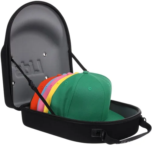 Lids Estuche de Viaje para Sombreros – Portador de Gorras de Béisbol para 6 Sombreros, Exterior Negro Duradero con Interior Gris, Almacenamiento con