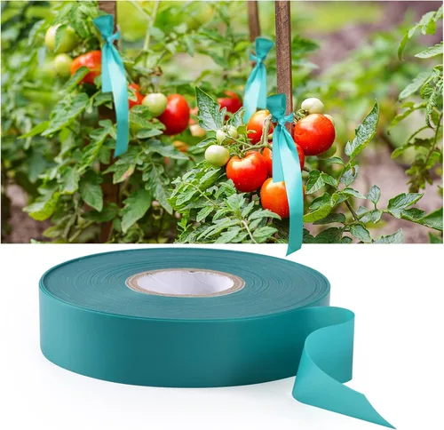 Miniatura 3 de TELENT OUTDOORS Cinta de amarre elástica, 1 pulgada de ancho y 200 pies, reutilizables, para plantas de jardín, cintas verdes para plantas, cinta