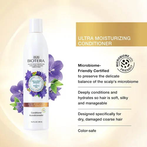 Miniatura 2 de Biotera Juego de champú y acondicionador ultra hidratante Hidrata el cabello seco, dañado y grueso Apto para microbiomas Vegano y sin pruebas