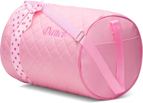 Miniatura 3 de Bolsa de lona acolchada con lazo para niñas, Rosado