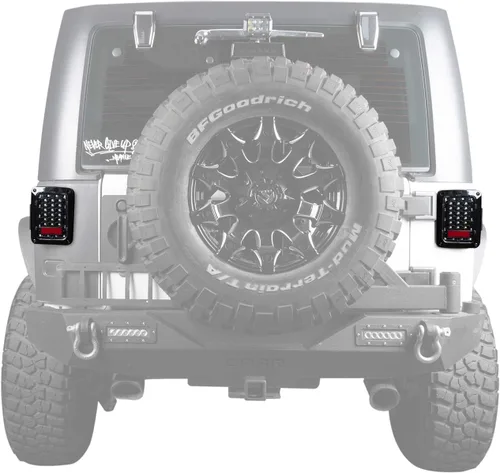 Miniatura 6 de Hooke Road Wrangler JK - Conjunto de luz trasera con luz de freno y señal de giro, compatible con Jeep JK Wrangler 2007-2018