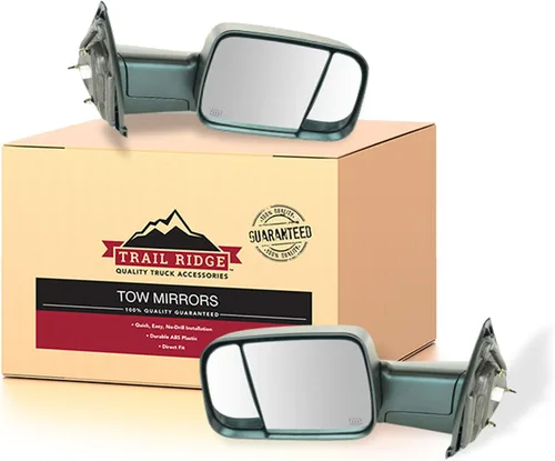 Miniatura 87 de Trail Ridge Juego de espejos de remolque de 2 piezas para el lado del conductor y del pasajero compatible con Ford F-150 FO1320479 FO1321479