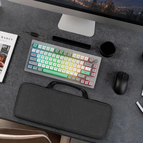 Miniatura 6 de GEEKRIA Estuche de transporte combinado de teclado y mouse con 75 %, compatible con AULA F75 Pro/S75 PRO, Keychron K2 versión 2/Q1 HE, ASUS ROG