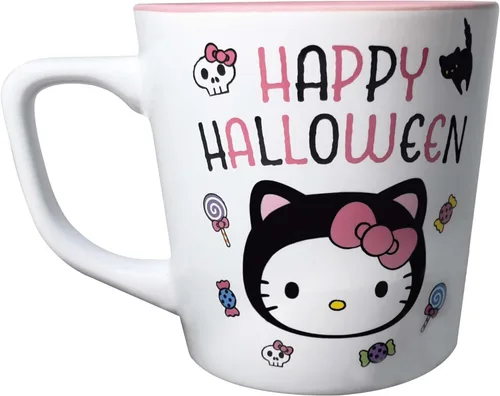 Miniatura 10 de Silver Buffalo Sanrio Hello Kitty - Taza de cerámica con lunares rojos y blancos, 20 onzas Hello Kitty lunares rojos y blancos