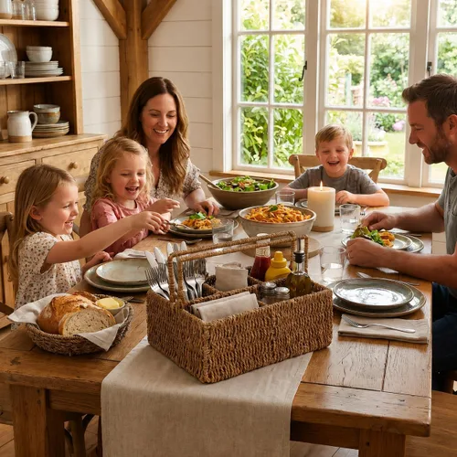 Miniatura 2 de PEMAR Organizador grande de utensilios tejido a mano de tamaño L, soporte de mimbre de yute natural para mesa, juego de cocina, organizador