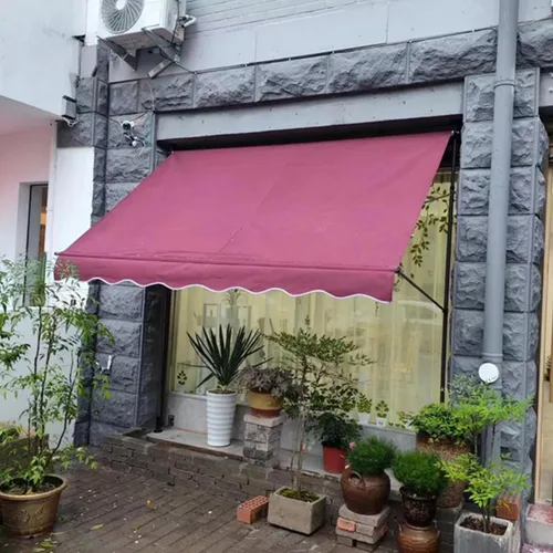 Miniatura 8 de toldo retráctil para patio exterior, toldos de patio para sombra y lluvia, toldo retráctil manual para patio, toldos portátiles de 13.12 pies, beige