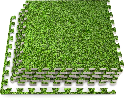 Miniatura 13 de HomeCube USA - Baldosas de espuma entrelazadas con veta de madera de 3/8 pulgadas de grosor para hogar, oficina, espacio de equipos