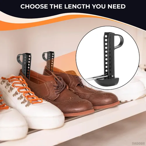 Miniatura 7 de NADOBA 5 pares de árboles de zapatos de plástico I árboles de zapatos de longitud ajustable para hombres I zapatos y botas árboles I hombres zapatos