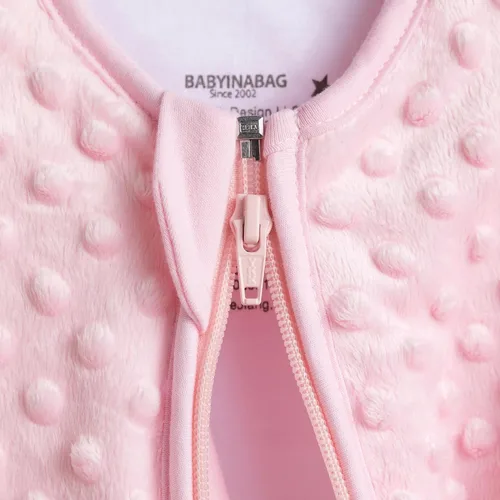 Miniatura 2 de BABYINABAG Saco de dormir y saco de dormir para bebé, diseño de lunares de felpa, 1.25 tog para bebés y niños pequeños (grande (22 meses - 3T))