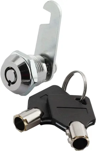 Miniatura 5 de Cerradura tubular de leva con rosca de 0.787 pulgadas con llave igual, herrajes para muebles de bricolaje para cajones, gabinetes, escritorio, mesa