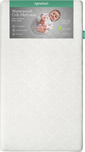 Newton Baby Colchón impermeable para cuna y cama para niños pequeños, ultra transpirable, probado para reducir el riesgo de asfixia, núcleo y Blanco