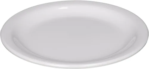 Winco MMPR-6W - Plato redondo de melamina, 6.5 pulgadas, blanco (12 unidades), mediano
