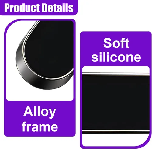 Miniatura 3 de Soporte magnético para teléfono para automóvil, soporte plano para tablero de instrumentos del automóvil, soporte para teléfono celular con placa