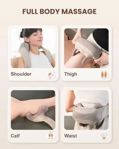 Miniatura 14 de Heycool - Almohada Masajeadora de Cuello Inalámbrica con Calor, Elegible para FSA HSA, Masajeador de Cuello y Hombro de Amasamiento Profundo 4D