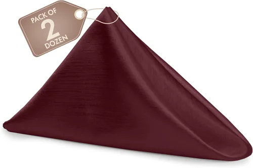 Miniatura 169 de Ultimate Textile -1 docena de servilletas reversibles Shantung Satin - Majestic - Servilletas de tela Majestic de 17 x 17 pulgadas, color marrón
