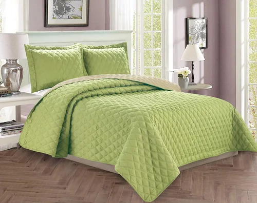 Miniatura 7 de Elegant Comfort Juego de colcha de lujo de 3 piezas con diseño de diamante acolchado con fundas de almohada, peso pesado para todas las estaciones