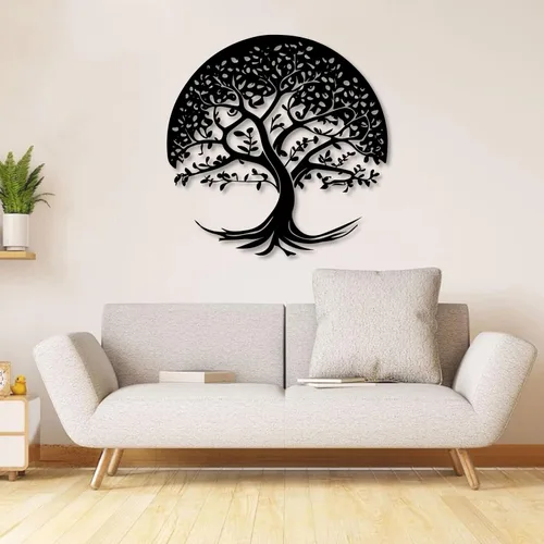 Miniatura 4 de Arte de pared de metal árbol de la vida, decoración de pared de árbol de la vida, arte de pared de árbol de la vida, decoración de pared de árbol