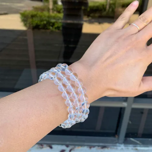 Miniatura 4 de Adabele 1pc Natural Stretch Gemstone Bracelet 8mm (0.31") Bead 7" to 8.5 inch Healing Crystal Energy Quartz Chakras Jewelry Women Men Girl Birthday