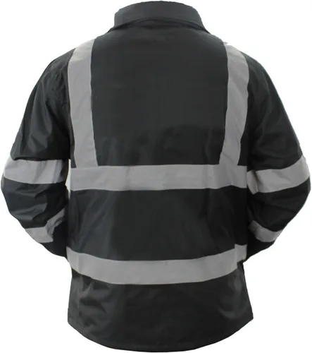 Miniatura 2 de First Class Chaqueta impermeable resistente al agua de alta visibilidad y pantalón con rayas reflectantes
