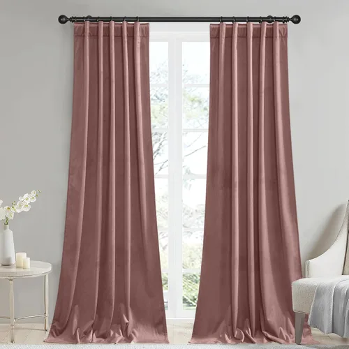 Miniatura 52 de StangH Cortinas de terciopelo súper suaves con pestaña trasera, cortinas azul marino para puerta corredera, decoración de lujo, cortinas opacas