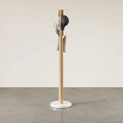 Miniatura 2 de Umbra Perchero Flapper, Colgador de Ropa, Soporte para Paraguas y Organizador de Sombreros, Ideal para Entrada, Blanco Natural
