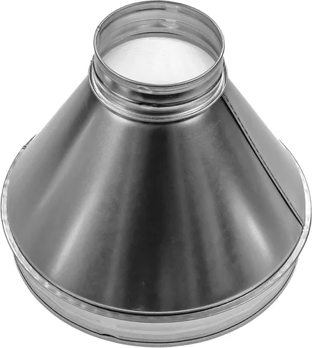 Miniatura 18 de Repa Market Reductor de conducto redondo macho de 4 a 3 pulgadas - Acoplador/aumentador de tubo de acero galvanizado - Acoplamiento para sistemas