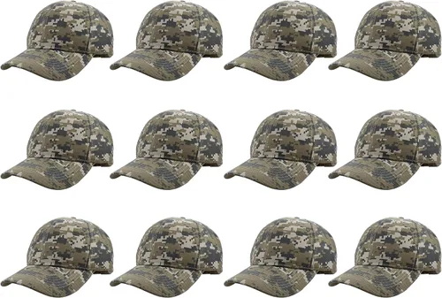 Miniatura 74 de Gorras de béisbol con correa trasera ajustable, lisas, negras, 12