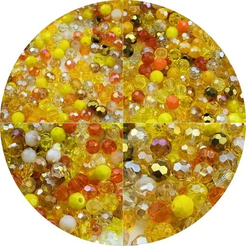 Miniatura 19 de 200 cuentas redondas de cristal de vidrio de 6mm, cuentas espaciadoras facetadas redondas para hacer joyas, pulseras, aretes, collares, campanillas