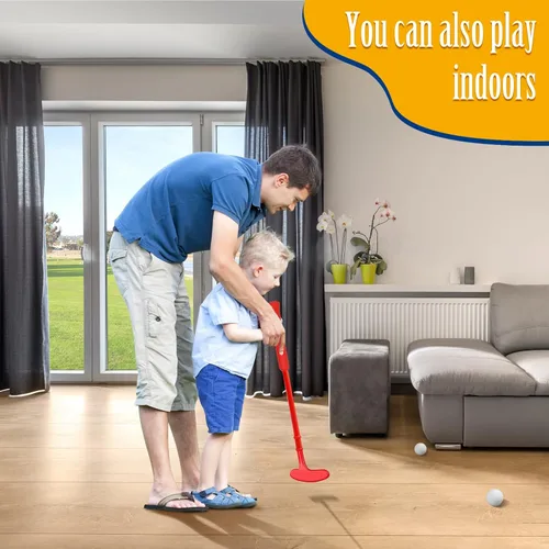 Miniatura 2 de Palos de Golf Mini de Plástico para Niños Pequeños, Juego de Palos de Golf para Niños, Juguetes de Golf para Exteriores/Interiores, Regalo
