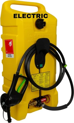 Miniatura 13 de Scepter Duramax Flo 'N Go Carrito de Gas de 14 Galones, Tanque de Combustible Portátil de 53 Litros y Bomba de Transferencia de Combustible con Rojo