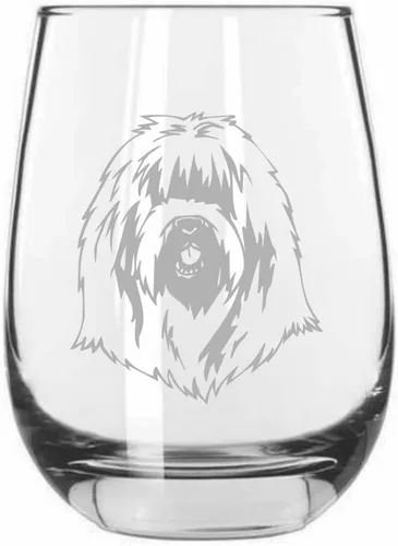 Miniatura 236 de Sakhalin Husky Dog - Copa de vino grabada personalizada de 15.25 onzas sin tallo