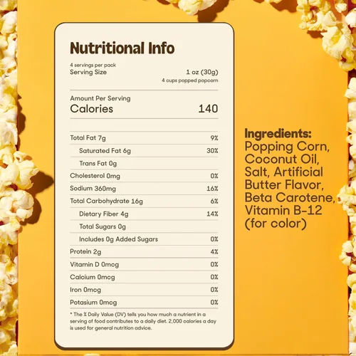 Miniatura 9 de Popsmith Oh Sooo Buttery - Kits de palomitas de maíz premedidos - Paquete de 15 kits de palomitas de maíz mantecosas de 4 onzas con aceite de coco