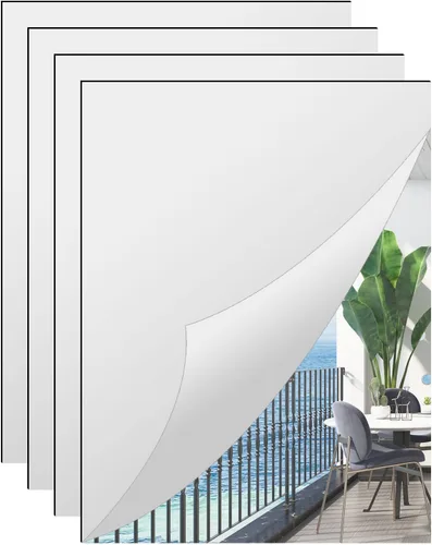 4 hojas de espejo acrílicas, azulejos de espejo autoadhesivos de 8 x 12 pulgadas, sin marco, azulejos de espejo de cuerpo completo para pared,